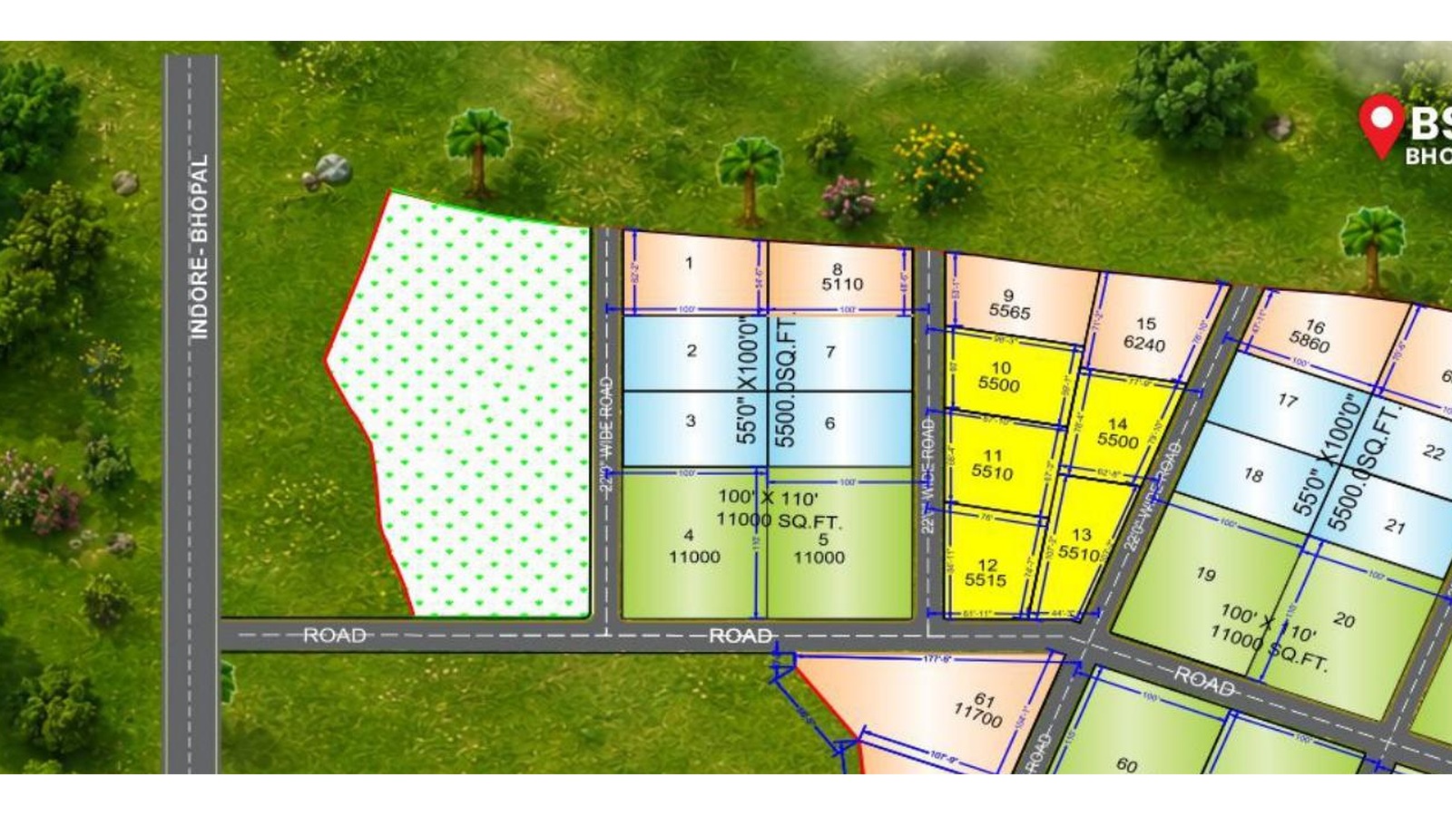 Manoram Premium Farms layout plan